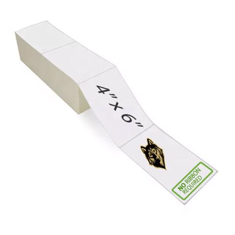 4000 pcs 4" x 6" Fanfold Direct Thermal White